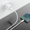 PAWA 3A USB-A TO TYPE C Quick Charging PVC Cable PW122 | White - سلك شحن تايب سي - باوا - طول 1.2 سم - كفالة 24 شهر