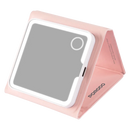Porodo Lily LED Portable Tri-Fold Makeup Mirror- Pink [O]- مراية مكبرة + 3 مستويات + منفذ تايب سي - ماجنتيك - اضاءة ليد - كفالة 12 شهر