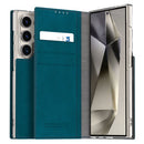 ARAREE MUSTANG DIARY WALLET CASE For SAMSUNG GALAXY S24 ULTRA -  ASH BLUE [A] -  S24 كفر سامسونج  - حماية عالية مع بوك  - ألتر