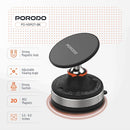 Porodo Vacuseal Smart Suction Mount - Black [O] - ستاند سيارة مناسب لجميع انواع الاجهزة - دوران 360 درجة - ماغ سيف - بورودو