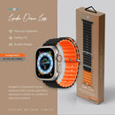 PAWA - Lagos Premium Soft Silicon Straps - Black/Orange - سير ساعه أبل واتش