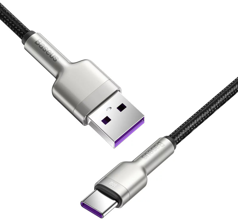 Cable USB cable for USB-C Baseus Cafule, 66W, 2m black - سلك شحن - بيسوس - يو اس بي الى تايب سي - طول 2 متر - كفالة 12 شهر