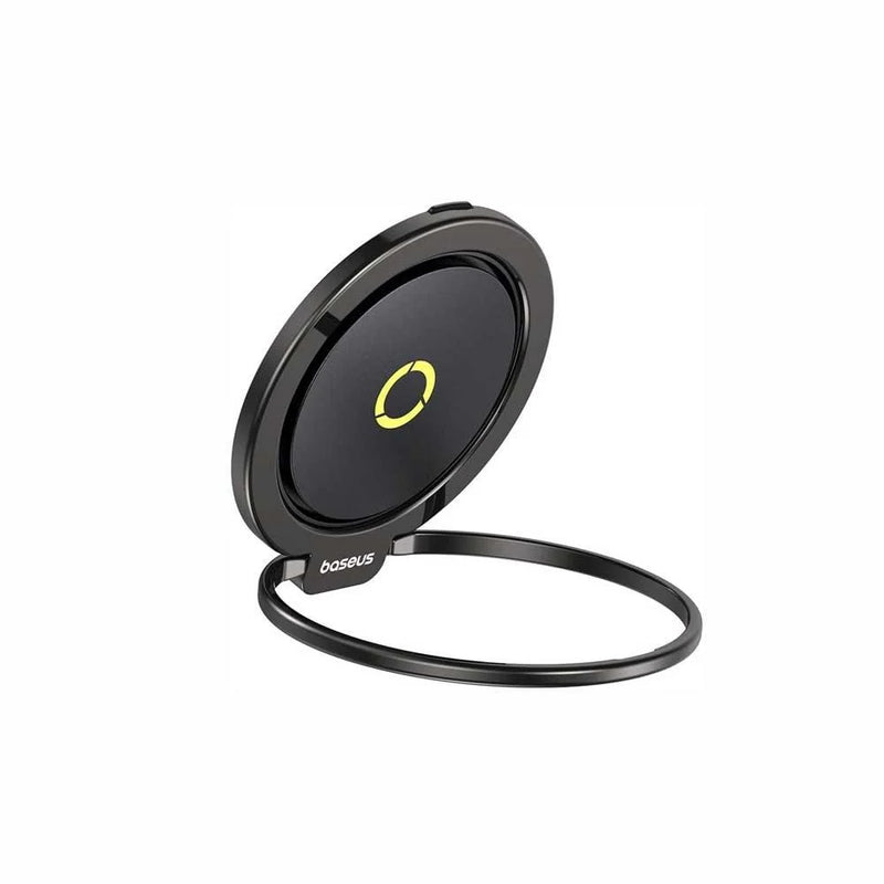 Baseus MagPro Series II Magnetic Ring Phone Holder - Black [B] - مسكة دائريه مغناطيس وستاند + ماغ سيف