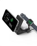 Anker MagGo Wireless Charging Station (15W, Foldable 3-in-1) - Black - [D] - قاعدة شحن 3 في 1 - انكر - كفالة 18 شهر