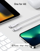 Anker 542 USB-C to Lightning (Bio-Based) - 0.9m/3ft - White [D] - سلك شحن ايفون تايب سي - انكر - طول 90 سم - كفالة 18 شهر