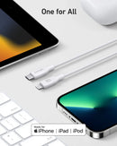 Anker 542 USB-C to Lightning (Bio-Based) - 1.8m/6ft - White [D] - سلك شحن ايفون تايب سي - انكر - طول 180 سم - كفالة 18 شه