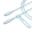 Anker 544 USB-C to USB-C Cable 140W (Bio-Based) - 1.8m - Blue [D] - سلك شحن - انكر - تايب سي الى تايب سي - طول 180 سم - قوة 140 واط - كفالة 18 شهر