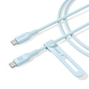 Anker 544 USB-C to USB-C Cable 140W (Bio-Based) - 0.9m - Blue [D] - سلك شحن - انكر - تايب سي الى تايب سي - طول 90 سم - قوة 140 واط - كفالة 18 شهر