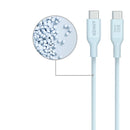 Anker 544 USB-C to USB-C Cable 140W (Bio-Based) - 0.9m - Blue [D] - سلك شحن - انكر - تايب سي الى تايب سي - طول 90 سم - قوة 140 واط - كفالة 18 شهر