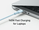 Anker 544 USB-C to USB-C Cable 140W (Bio-Based) - 0.9m - Blue [D] - سلك شحن - انكر - تايب سي الى تايب سي - طول 90 سم - قوة 140 واط - كفالة 18 شهر
