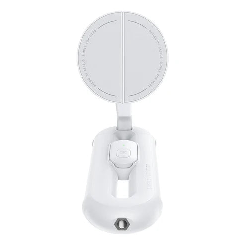 Baseus TechShot Dual-Support Selfie Stick – White [D] - ستاند تصوير + عصا سيلفي + ريموت - لجميع انواع الاجهزة - ماغ سيف + مسكه - بيسوس