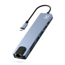 Pawa 7IN1 USB-C HUB WITH 4K HDMI - وصلة تايب سي - 7 في 1 - لاجهزة الايباد برو والماك بوك - متعددة الاستخدام - كفالة 12 شهر