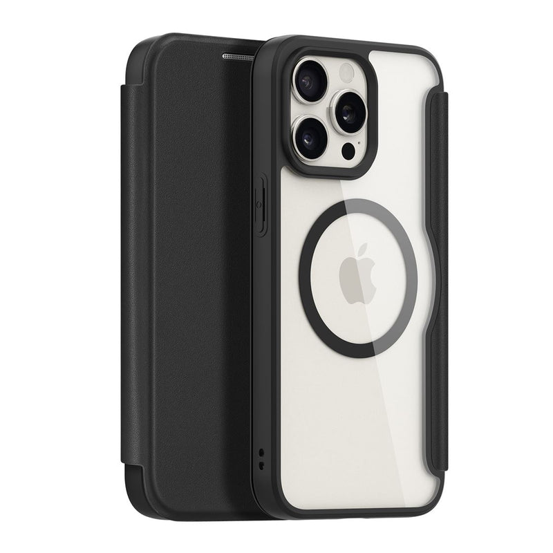 DUX DUCIS Skin X Pro Series Folio Case with MagSafe - Black - كفر 2 في 1 - حماية عالية + محفظة + ماغ سيف