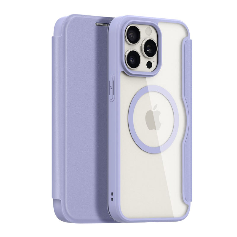 DUX DUCIS Skin X Pro Series Folio Case with MagSafe - Purple - كفر 2 في 1 - حماية عالية + محفظة + ماغ سيف