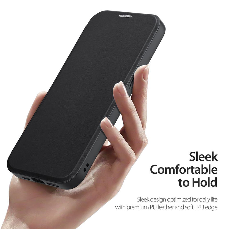 DUX DUCIS Skin X Pro Series Folio Case with MagSafe - Black - كفر 2 في 1 - حماية عالية + محفظة + ماغ سيف
