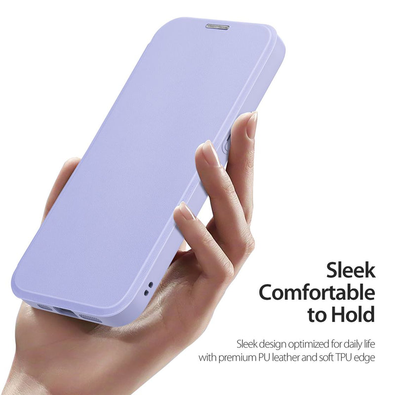 DUX DUCIS Skin X Pro Series Folio Case with MagSafe - Purple - كفر 2 في 1 - حماية عالية + محفظة + ماغ سيف