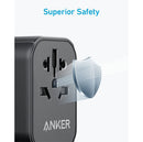 Anker 312 Outlet Extender – Black [D] - بلاك حائط دولي للسفر - انكر - 3 مخارج - 2 مخرجين يو اس بي - 1 مخرج تايب سي - كفالة 18 شهر