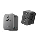 Anker Nano Travel Adapter (4-in-1, 65W) (Black)) [D] - بلاك حائط دولي للسفر - انكر - 3 مخارج - 1 مخرج يو اس بي - 2 مخرج تايب سي - كفالة 18 شهر
