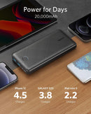 Anker PowerCore Essential 20000 [D]- بطارية متنقلة - انكر - قوة 20000 الف - كفالة 18 شهر