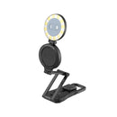 Promate Axon-Ultra All-in-one Magnetic Smartphone Mount with LED Light - BLACK [BO] - حامل مغناطيسي متكامل للهواتف الذكية مع إضاءة - اضاءات مختلفة
