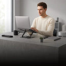 BlueOn 360° Rotating Adjustable Laptop Stand - Grey [O] - ستاند مكتبي - عالي الجودة - دوران 720 درجة - لجميع انواع التابلت و الايباد