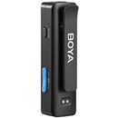 BOYA Microphone w-case with lightning-Type C- 3.5mm connector [C] - مايكروفون للتصوير - عدد 2 ميكروفون - 3 في 1 - منفذ شحن تايب سي + منفذ لايتينينج + اي يو اكس - بويا - كفالة 12 شهر