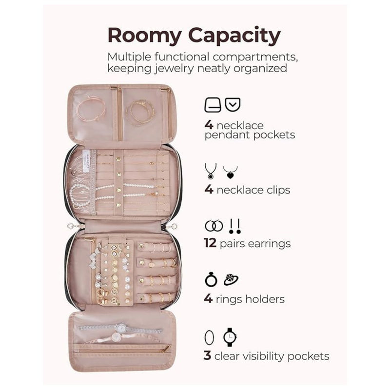Bagsmart Belle Jewelry Organizer [C] حقيبة سفر منظمة - حجم صغير - سعة كبيرة - مقاومة لرذاذ الماء