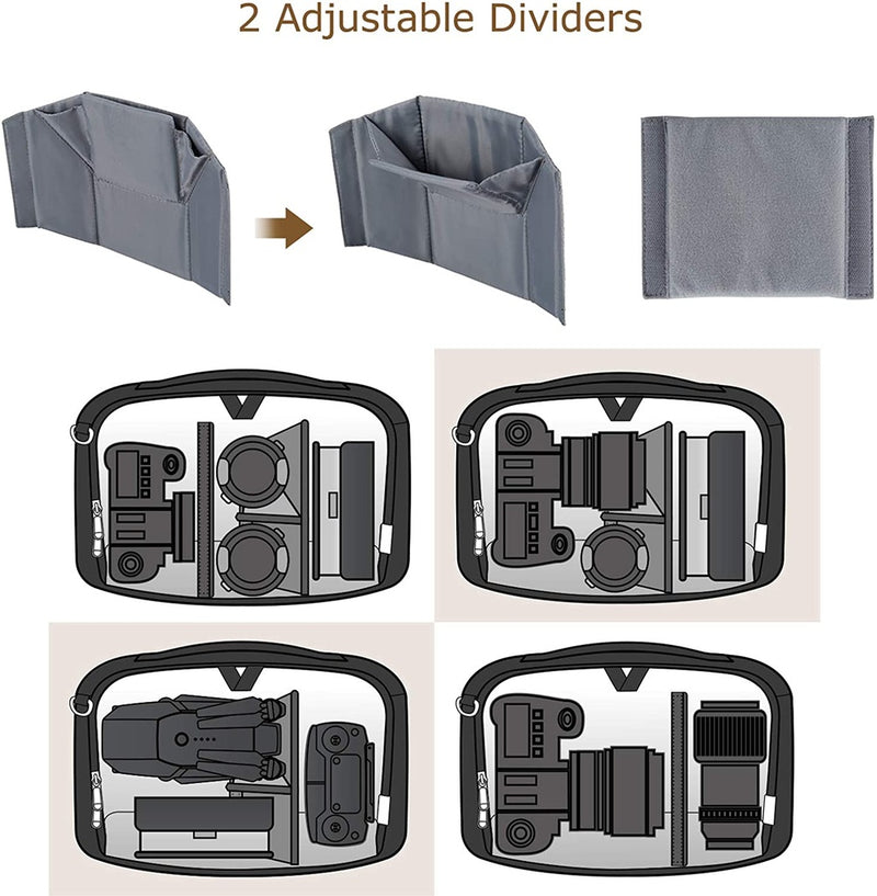 Bagsmart Camera Sling/Crossbody Bag (Black) [C] - حقيبة سفر منظمة - حجم صغير - مقاومة لرذاذ الماء