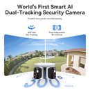 Baseus Security X1 Pro Outdoor Dual Camera 3K - White [D] - كاميرا خارجية منزلية - 2 في 1 - بيسوس - طاقة شمسية - كفالة 12 شهر