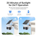 Baseus Security X1 Pro Outdoor Dual Camera 3K - White [D] - كاميرا خارجية منزلية - 2 في 1 - بيسوس - طاقة شمسية - كفالة 12 شهر