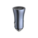 Baseus USB-A+USB-C Car Charger 40W [B] - شاحن ولاعة للسيارة - بيسوس - قوة 40 واط - 1 منفذ تايب سي للشحن السريع - 1 منفذ يو اس بي - كفالة 12 شهر