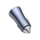 Baseus USB-A+USB-C Car Charger 40W [B] - شاحن ولاعة للسيارة - بيسوس - قوة 40 واط - 1 منفذ تايب سي للشحن السريع - 1 منفذ يو اس بي - كفالة 12 شهر