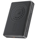 Promate Ultra-Slim Aluminum Crafted MagSafe PowerBank 10000mAh Black [BO] - بطارية متنقلة ماغ سيف نحيفة + منفذ تايب سي - سعة 10000ملي أمبير - كفالة 12 شهر