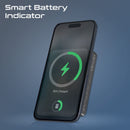 Promate Ultra-Slim Aluminum Crafted MagSafe PowerBank 10000mAh Black [BO] - بطارية متنقلة ماغ سيف نحيفة + منفذ تايب سي - سعة 10000ملي أمبير - كفالة 12 شهر