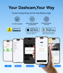 Baseus PrimeTrip VD1 Dash Cam 3K+1080p – Black [D] - كاميرا تصوير للسيارة قدام وورا السيارة - 2 في 1 - عالية الجودة - كفالة 12 شهر