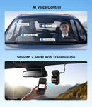 Baseus PrimeTrip VD1 Dash Cam 3K+1080p – Black [D] - كاميرا تصوير للسيارة قدام وورا السيارة - 2 في 1 - عالية الجودة - كفالة 12 شهر