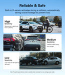Baseus PrimeTrip VD1 Dash Cam 3K+1080p – Black [D] - كاميرا تصوير للسيارة قدام وورا السيارة - 2 في 1 - عالية الجودة - كفالة 12 شهر