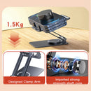 Yesido C184 360 Rotating Aluminum Alloy Folding Phone Holder - Space Gray - ستاند مكتبي - عالي الجودة - دوران 360 درجة - لجميع انواع الاجهزة