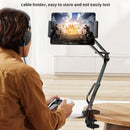 Yesido C296 Multi Adjustable Lazy Phone & Tablet Holder - Black - ستاند - لجميع انواع الايباد والاجهزة اللوحية والهواتف - متعدد الاوضاع