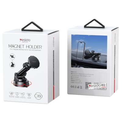 Yesido C160 Magnetic Car Phone Holder - ستاند سيارة - ذراع طويل - مغناطيس - دوران 360 درجه - مناسب لجميع انواع الاجهزة