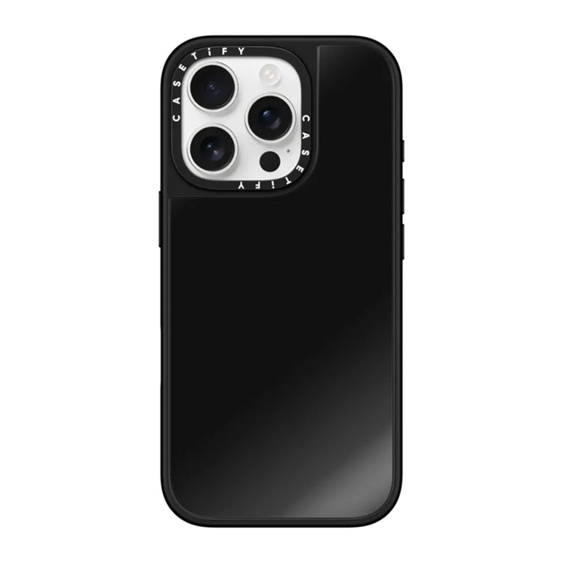 Casetify Magsafe Mirror case for iPhone 16 Pro/Pro Max (Black) [C] - كفر حماية عالية - ماق سيف