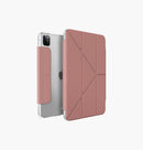 Uniq Camden Slim with Frosted Back Case for iPad 7/8/9 - 10.2"/ 10.5" - Peony Pink [B] -كفر ايباد - يونيك - حماية عالية - أكثر من وضعيه للأستاند - مع مكان للقلم