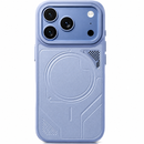 Levelo Opal PU Leather Magsafe Case For iPhone 18/17 Pro/Pro Max [O] - Blue - كفر حماية عالية - ماغ سيف - سلسلة ايفون 18 - ليفلو