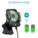 Choetech Fast Wireless Charging Car Dock 15W - Black [C] - ستاند سيارة - مناسب لجميع انواع الاجهزة والسيارات  - شحن وايرلس