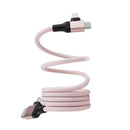 Torrii 60W CiCi Multi-function Magnetic Cable 1M – Pink [BU] - سلك شحن - 2 في 1 - تايب سي الي  تايب سي + ايفون - طول 1 متر - قوة 60واط - كفالة 12 شهر