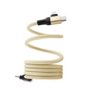 Torrii 60W CiCi Multi-function Magnetic Cable 1M – Yellow [BU] - سلك شحن - 2 في 1 - تايب سي الي  تايب سي + ايفون - طول 1 متر - قوة 60واط - كفالة 12 شهر