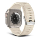 Decoded Silicone Ultra Traction Strap for AppleWatch (White) 49/46/45/44/42mm [C] - سير ساعة ابل - سليكون