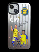 Noufa Silver Phone Case - كفر مع ستيكرز طباعة من اختياركم - الكفر + التصميم + البروفة + الطباعة - سيتم التواصل معكم لتحديد الكلمات والصور