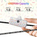 iWalk Link Me Plus Pocket Battery 4800 mAh for iPhone - White Candy [BU] - بطارية متنقلة - مع شاحن ايفون - كفالة 24 شهر