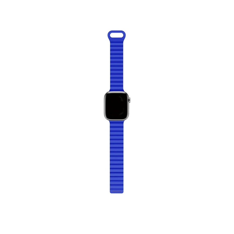 Decoded Silicone Magnet Traction Loop Strap Lite for AppleWatch (Galactic Blue) 49/46/45/44/42mm [C] - سير ساعة ابل - سليكون
